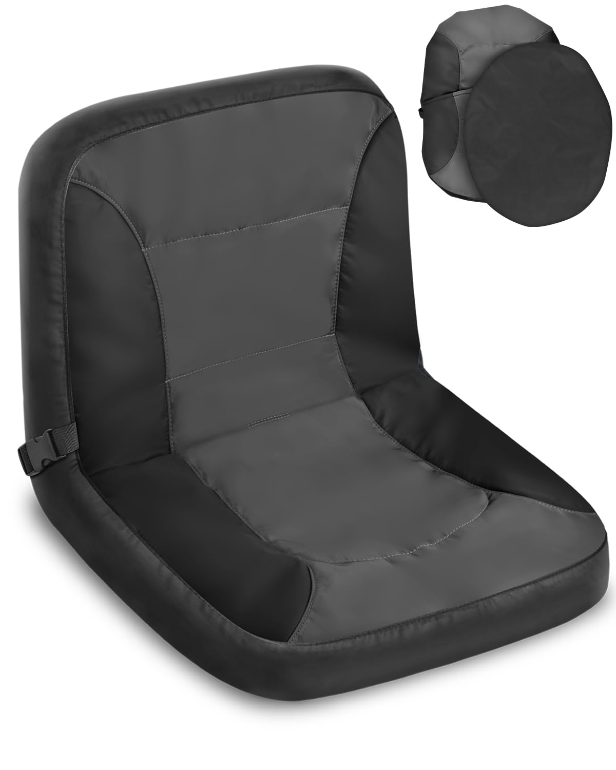 PACETAP riding lawn mower seat cover close-up showing durable stitching and abrasion resistance.