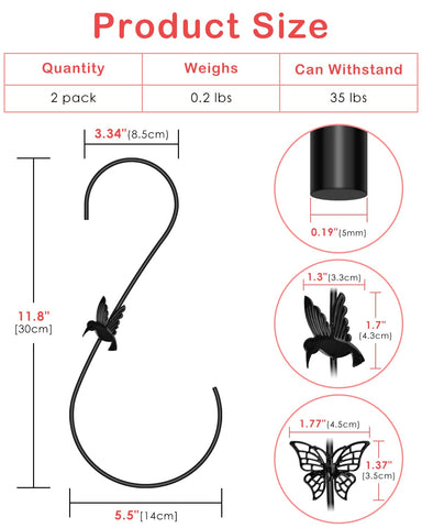 PACETAP s-shape hanger provides stylish grip for plants and decor.