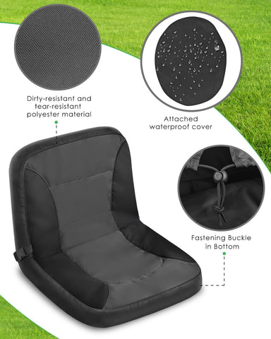 PACETAP seat cover back pocket design holds gloves and small tools.
