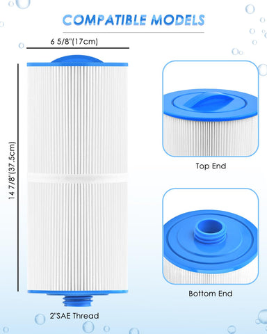 PACETAP spa filter closed-handle design stays attached during cleaning