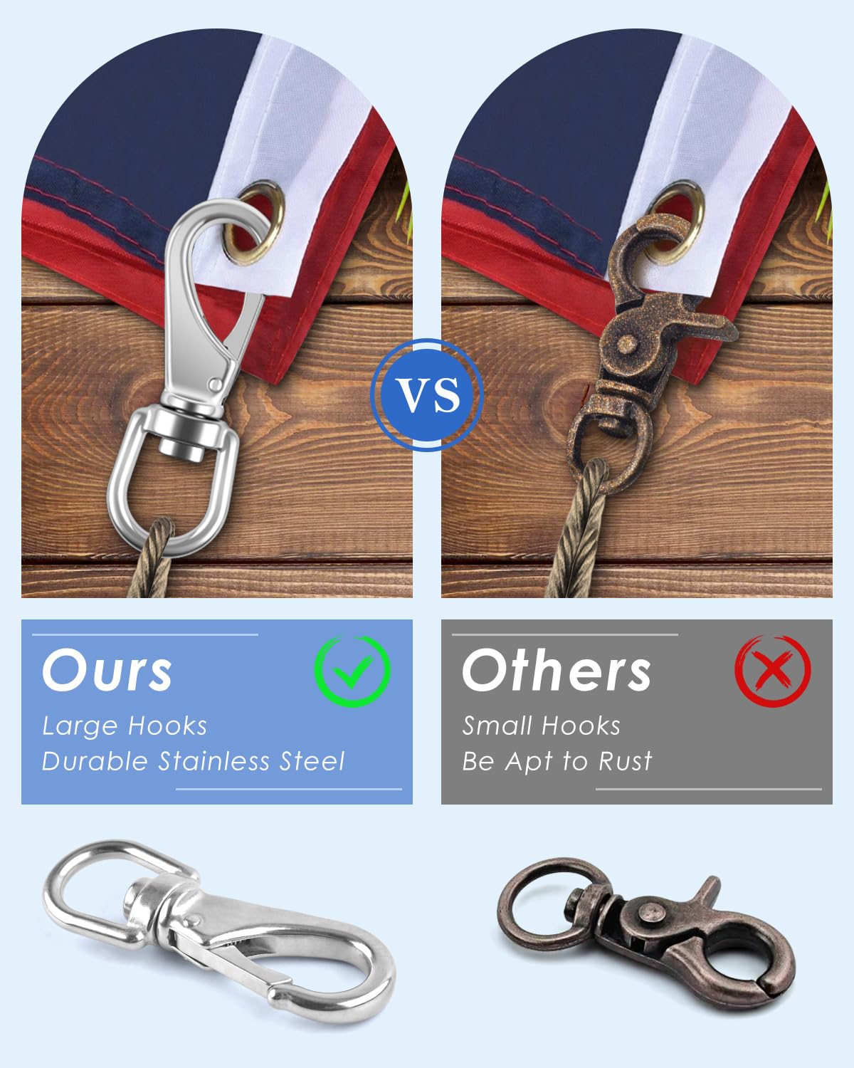 PACETAP spring open clasp enables quick one handed attachment