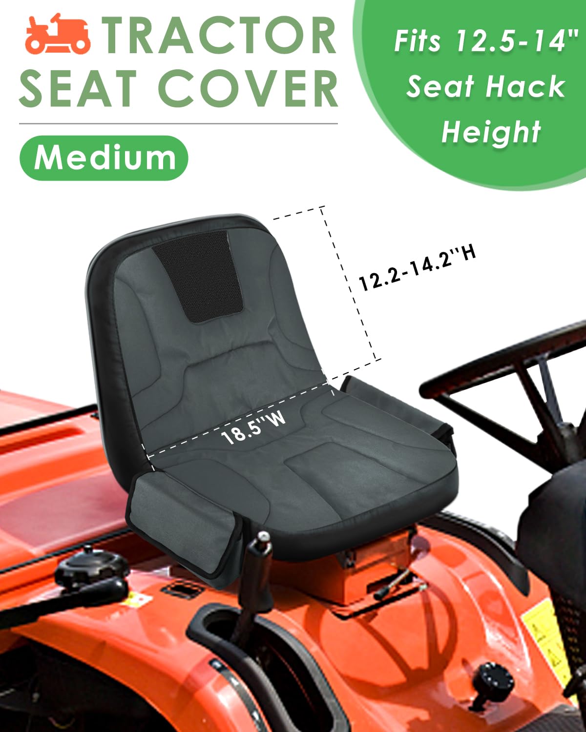 PACETAP seat cover showing large back pockets for gloves and tools