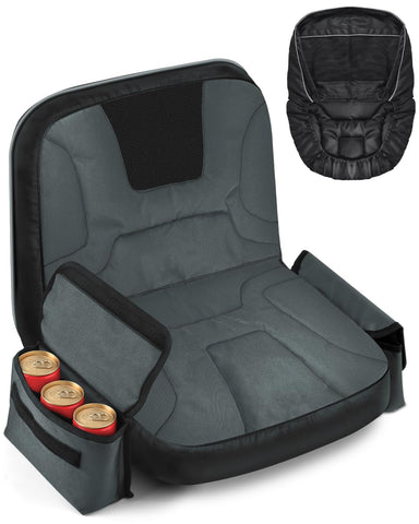 PACETAP tractor seat cover with drink pouch keeps beverages cool or warm as you work