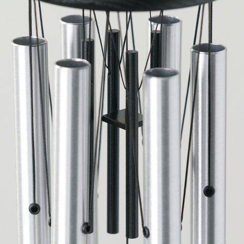 Pachelbel's Canon in D chime top shows ash wood with black weather-resistant coating.