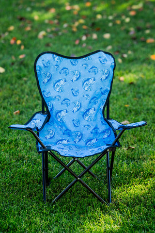 Pacific Play Tents Bass Fish Play Chair safety lock to prevent accidental closing