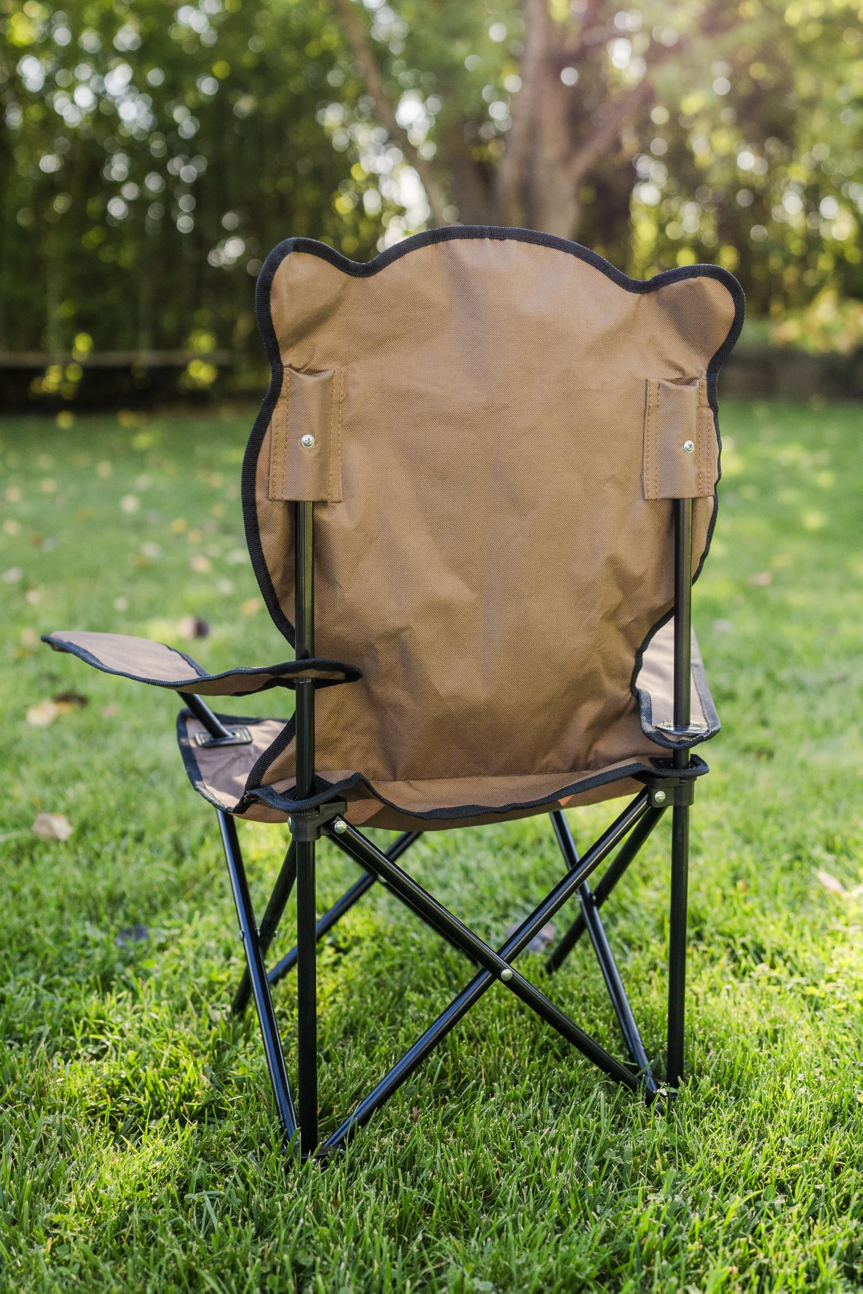 Bernie the Bear Play Chair outdoors enables kid-sized seating adventures