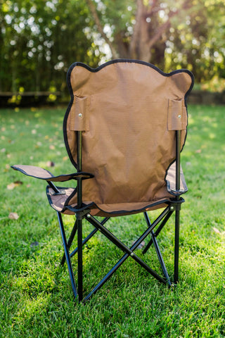Bernie the Bear Play Chair outdoors enables kid-sized seating adventures