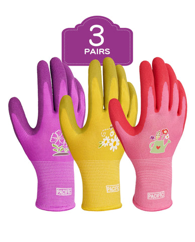 PACIFIC PPE women gardening gloves with dexterity and a rubber coated palm for precise tasks