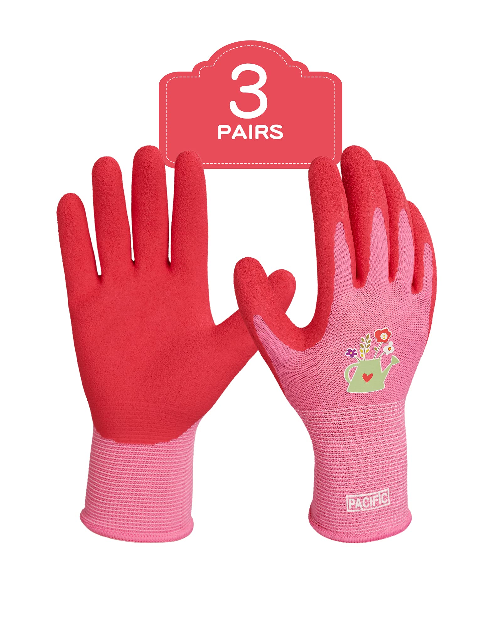 PACIFIC PPE garden gloves rose red palm closeup showing comfortable grip