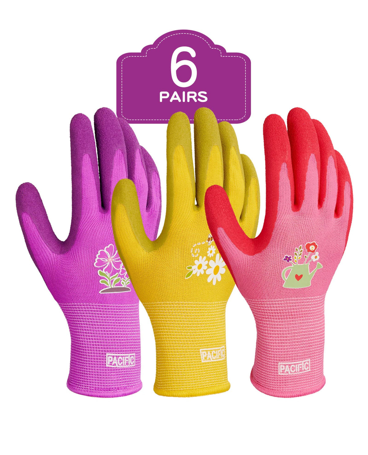 PACIFIC PPE gardening gloves for women with rubber-coated palms deliver durable grip.
