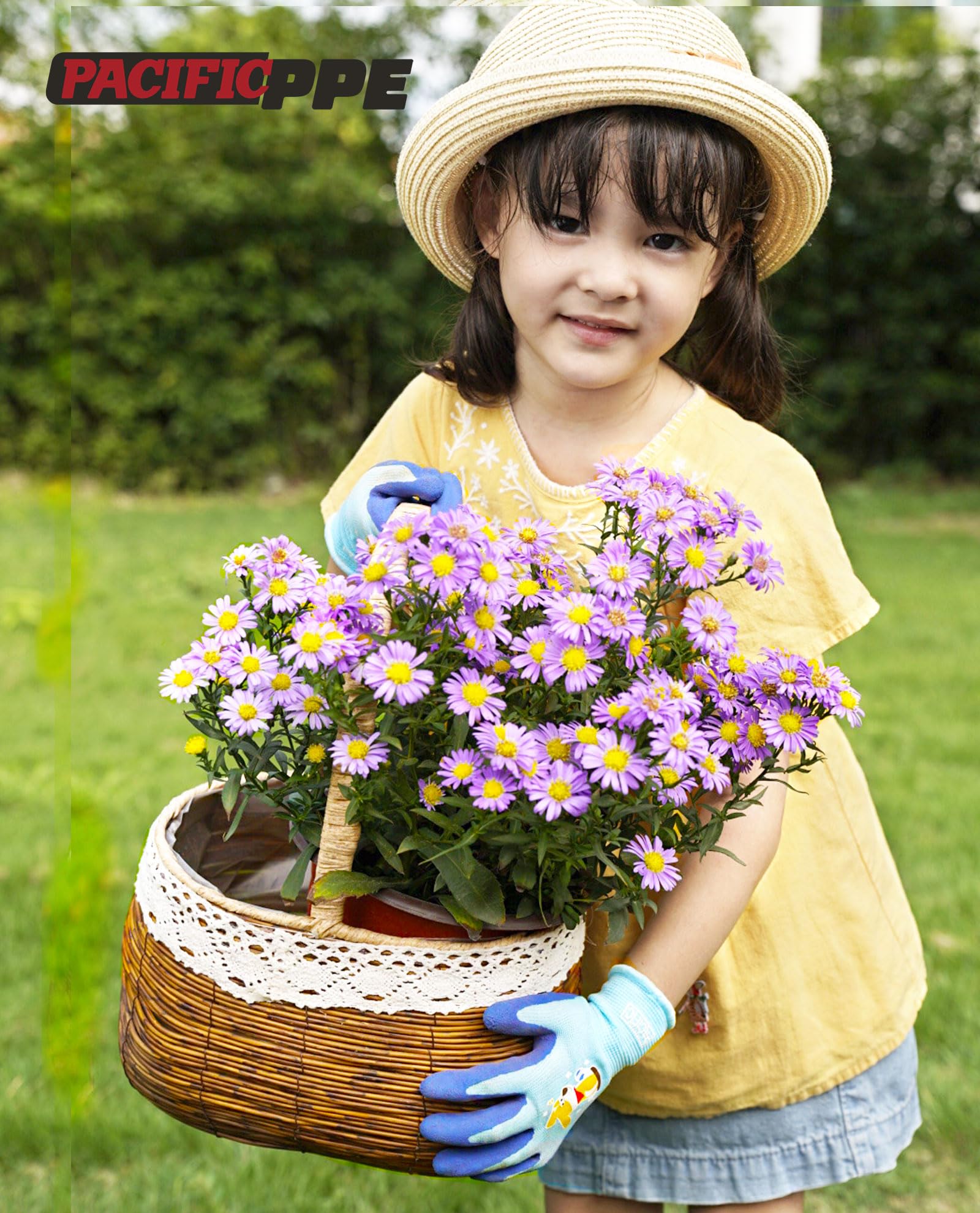 Pacific PPE kids gardening gloves xxxs pair 5 comfortable fit for small hands during watering