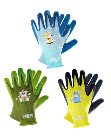 Pacific PPE kids gardening gloves in bright colors for visibility and dexterity
