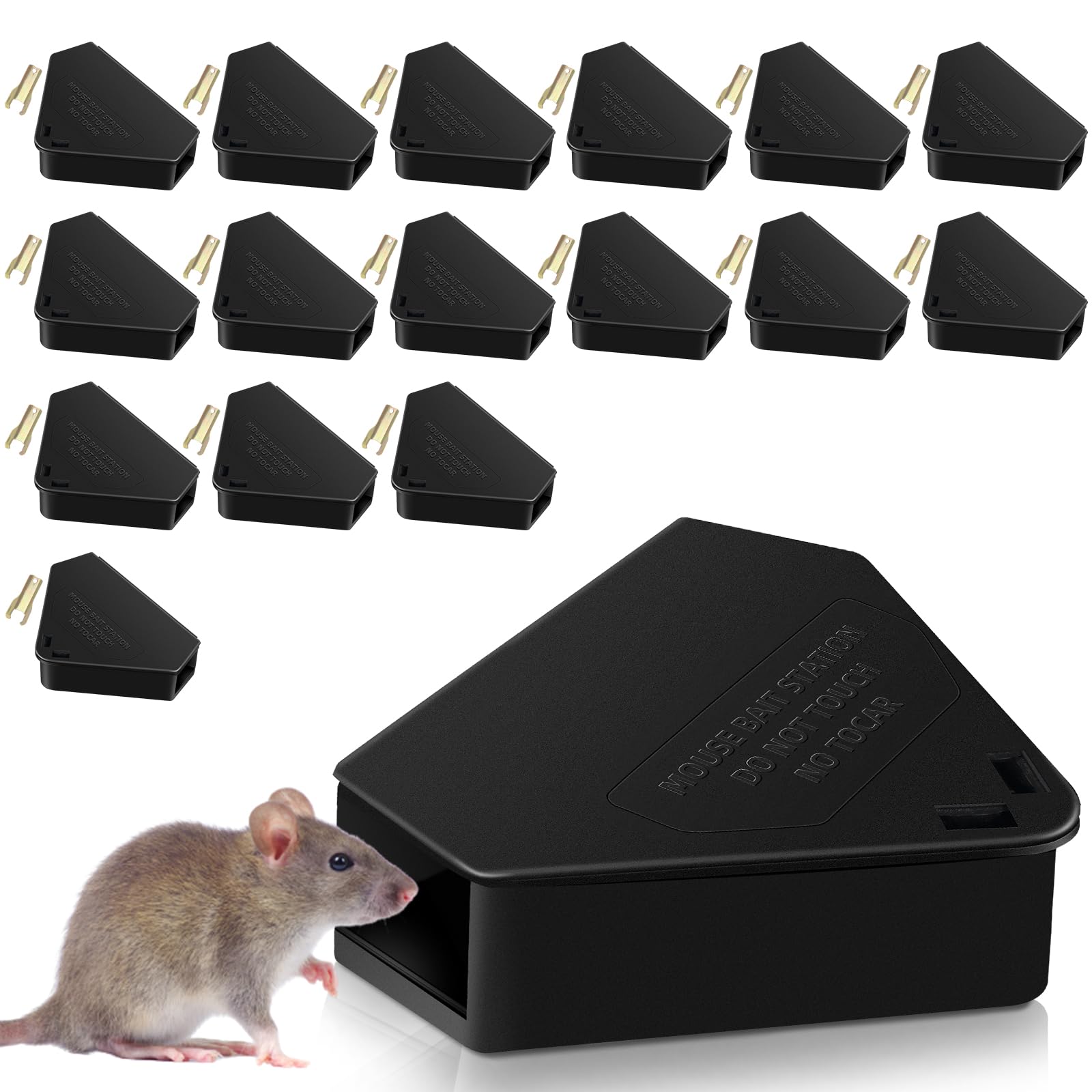 Paddsun 8-pack mouse stations shown together for secure organization