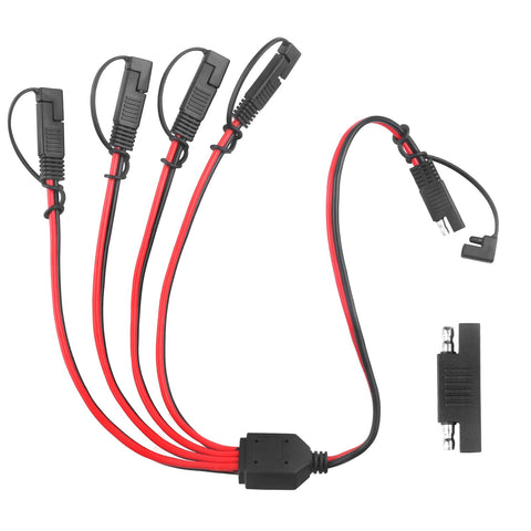 PAEKQ 12AWG SAE Y splitter 2ft cable enabling multiple connections for solar panels