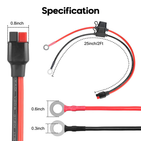 PAEKQ 15A and 20A replacement fuses included with the cable set.