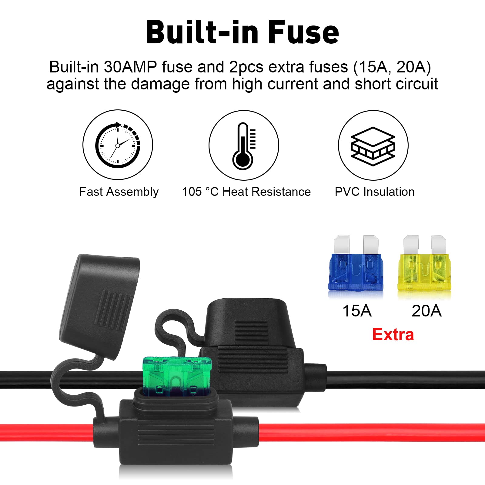 PAEKQ Anderson-port compatible cable for seamless solar generator connections.