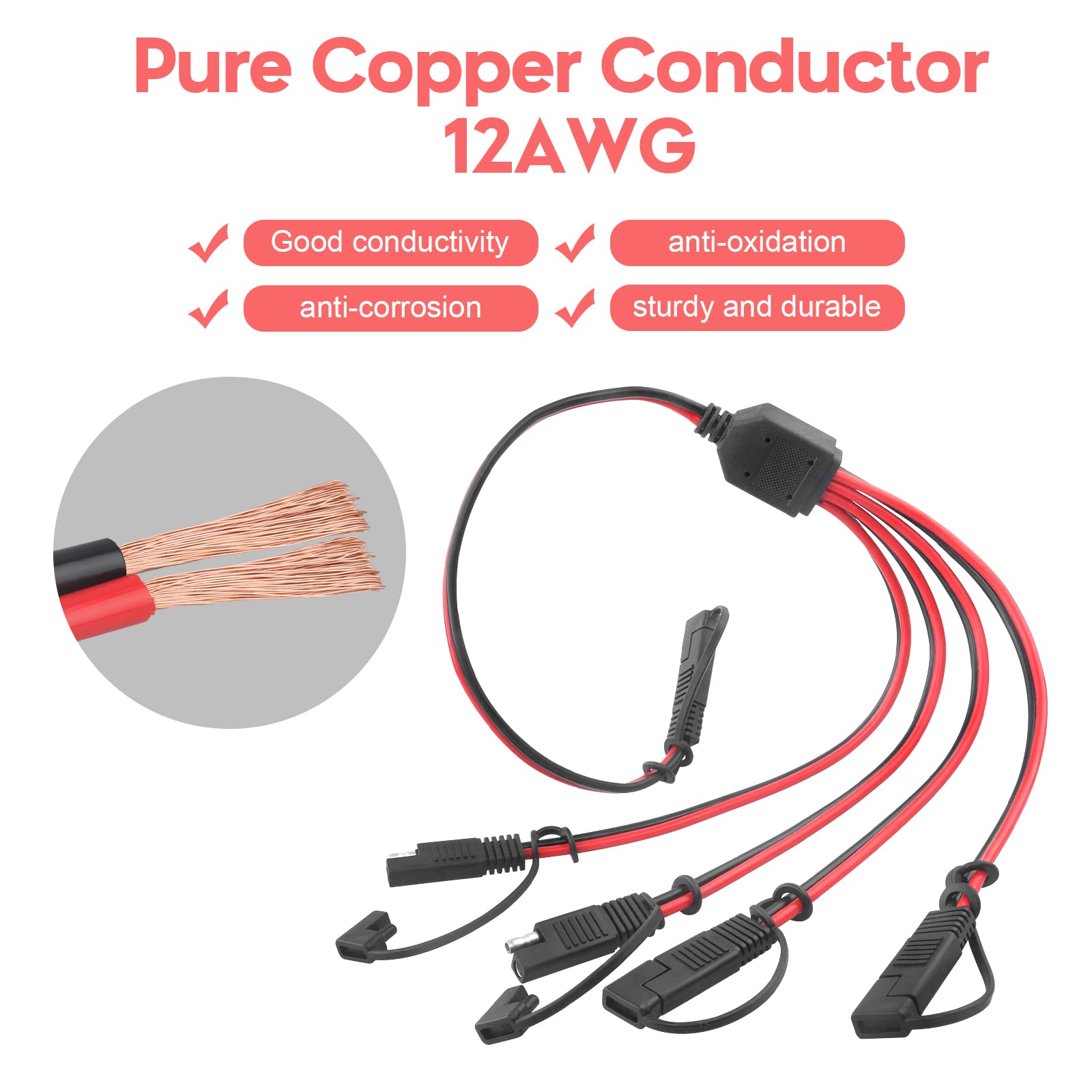 PAEKQ polarity reverse adapter for SAE connectors ensures compatibility across brands