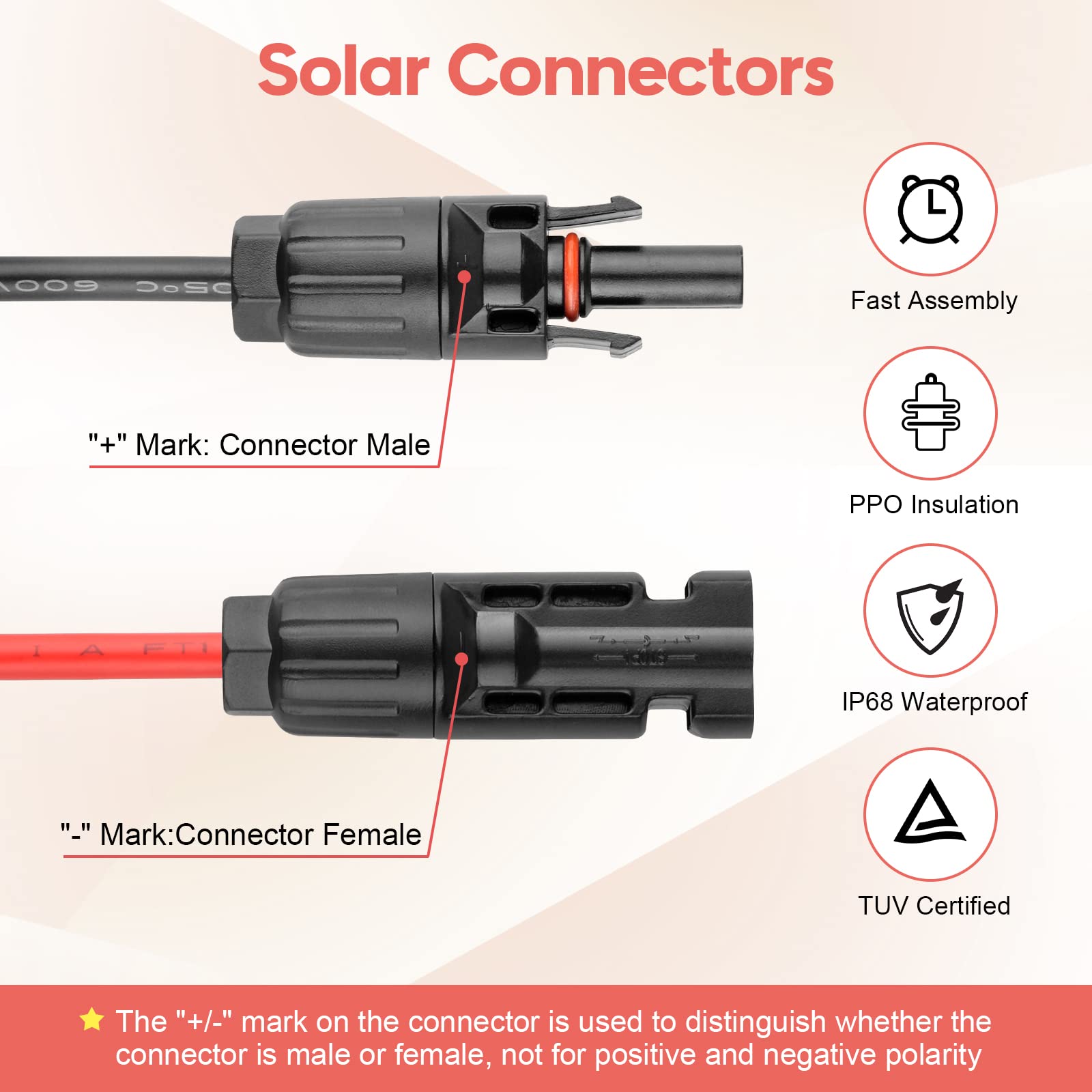 PAEKQ extension cable with Anderson connector ready for RV and Yeti systems