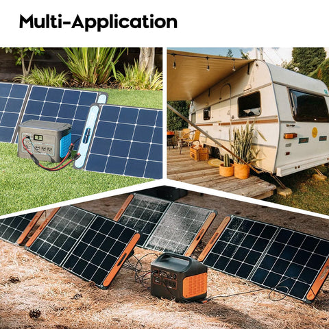 PAEKQ parallel charging setup powering a compact solar generator.