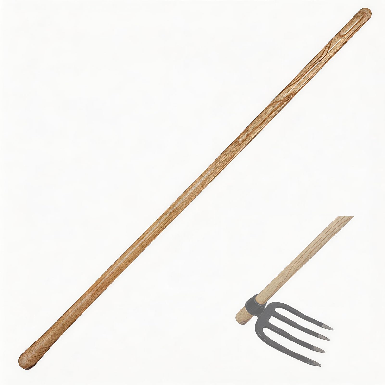 Paiaojia 55-inch solid wood replacement handle for comfortable digging.