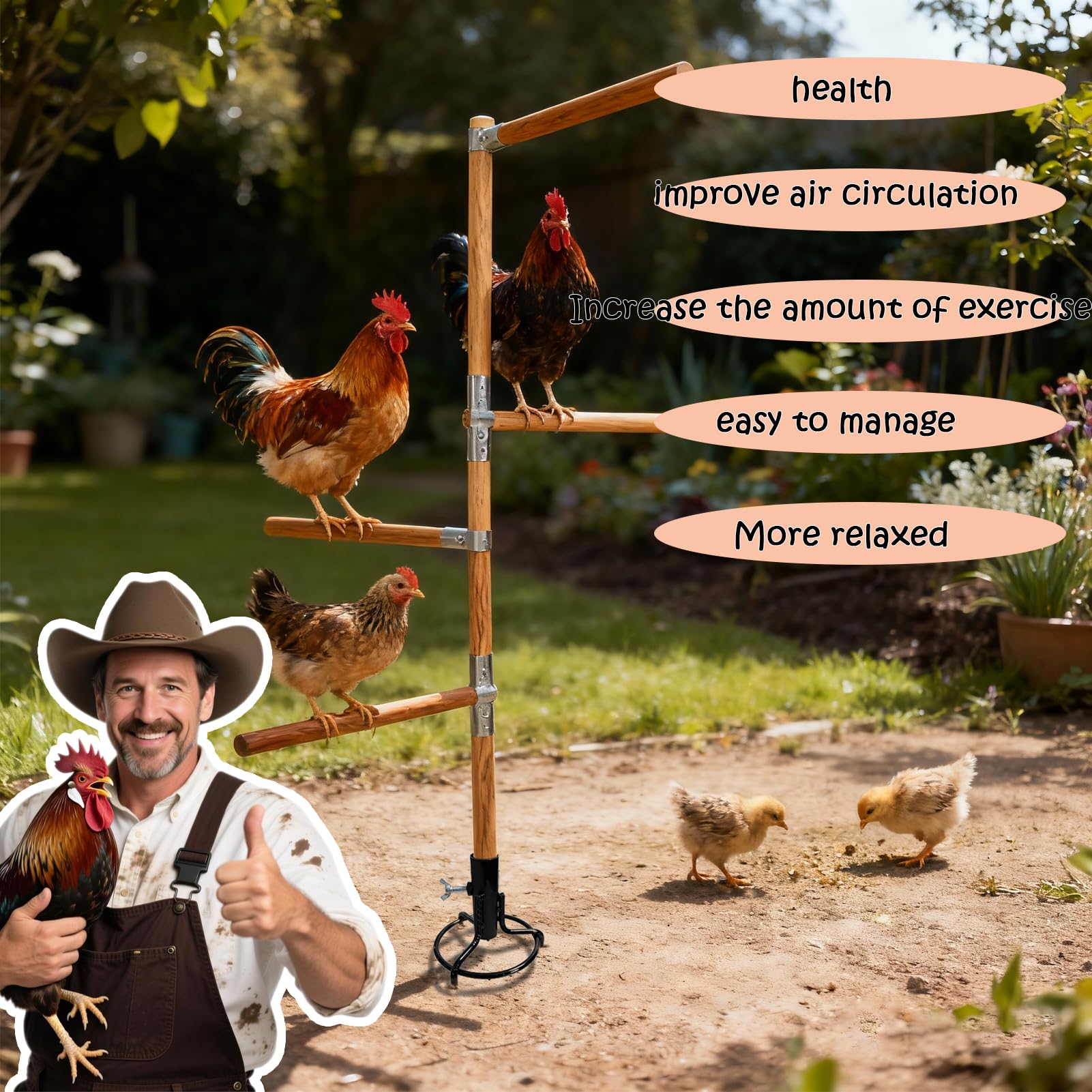 Paiaojia adjustable bars make flock-fitting easy for changing needs.