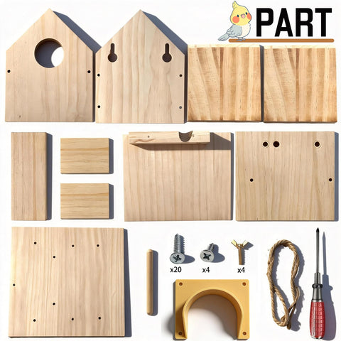 Paiaojia outdoor durable bird house withstands sun, wind, and rain for seasons.