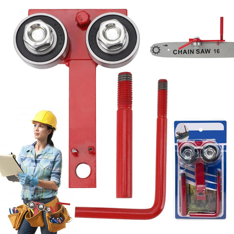 PAKJCKERM chain saw bar rail closer close-up shows precise adjustment for smoother cuts