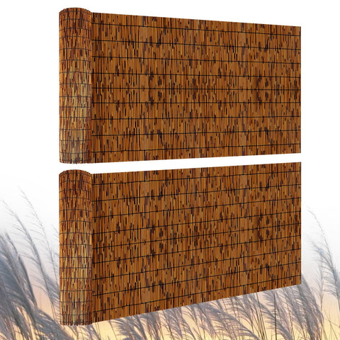 PAKNANO reed fence privacy screen for outdoor spaces with 4-foot height