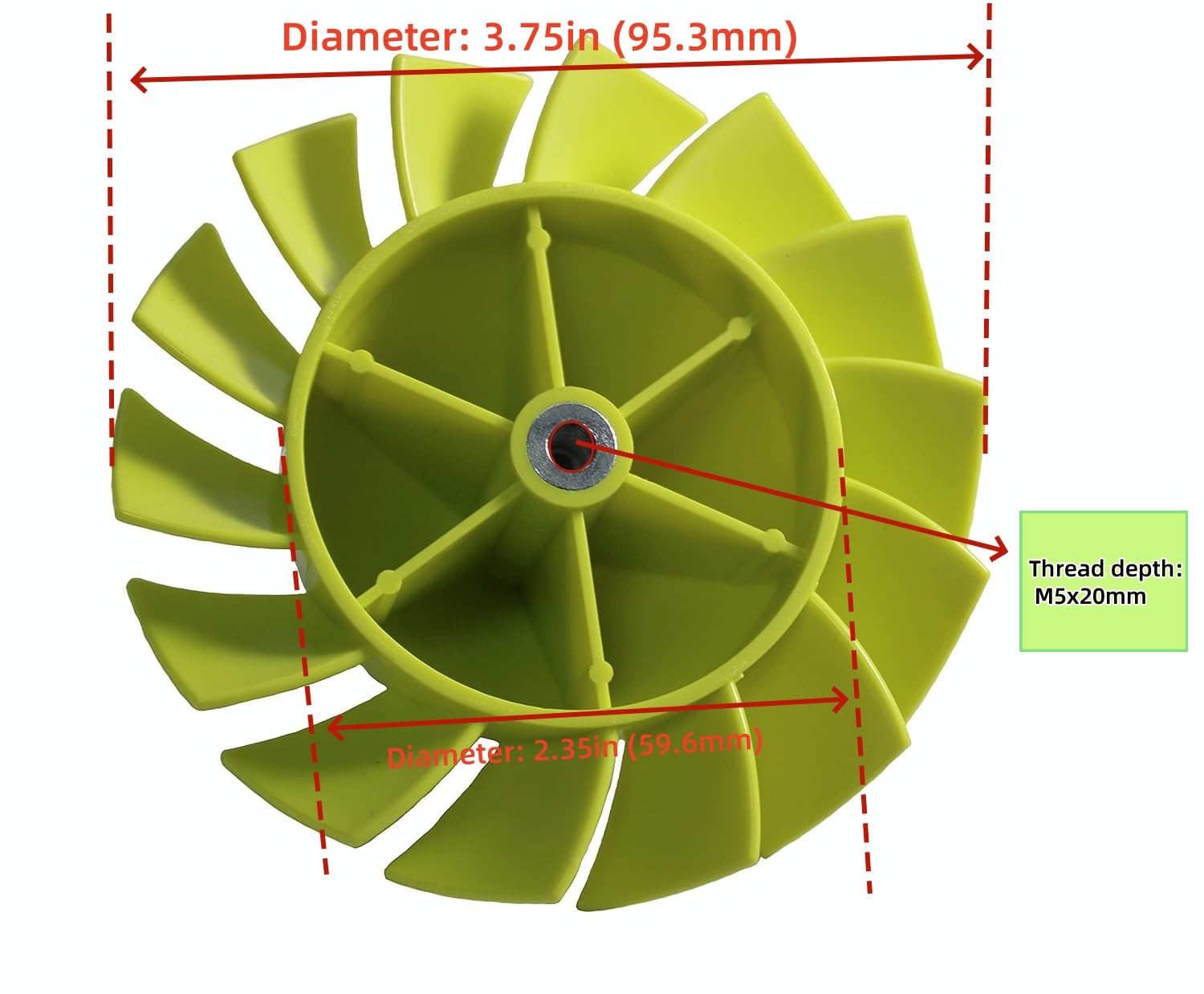 Palart blower fan blade in plastic construction for durable, long-lasting use.