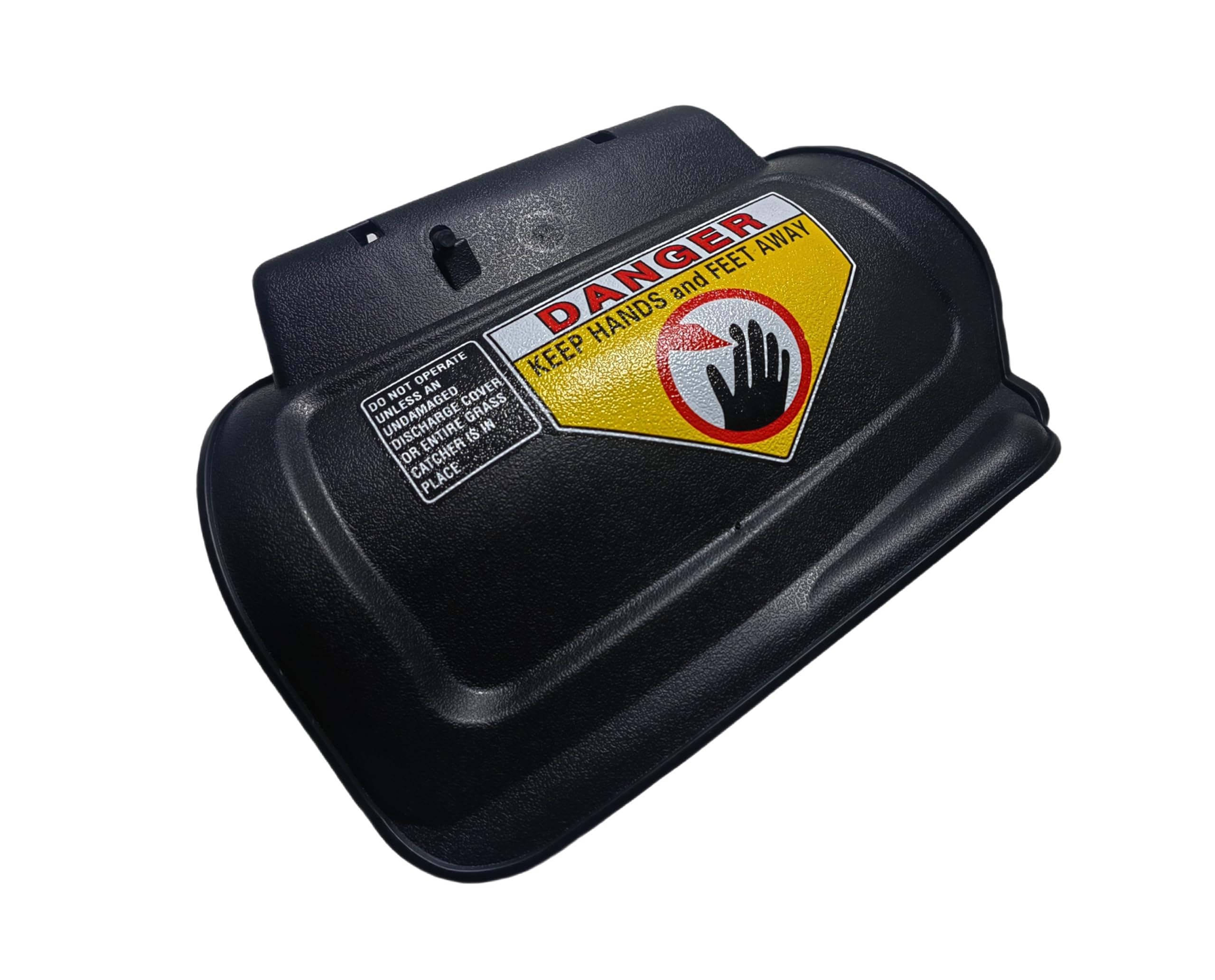Palart hinged mulch plug installed on mower deck for easy replacement