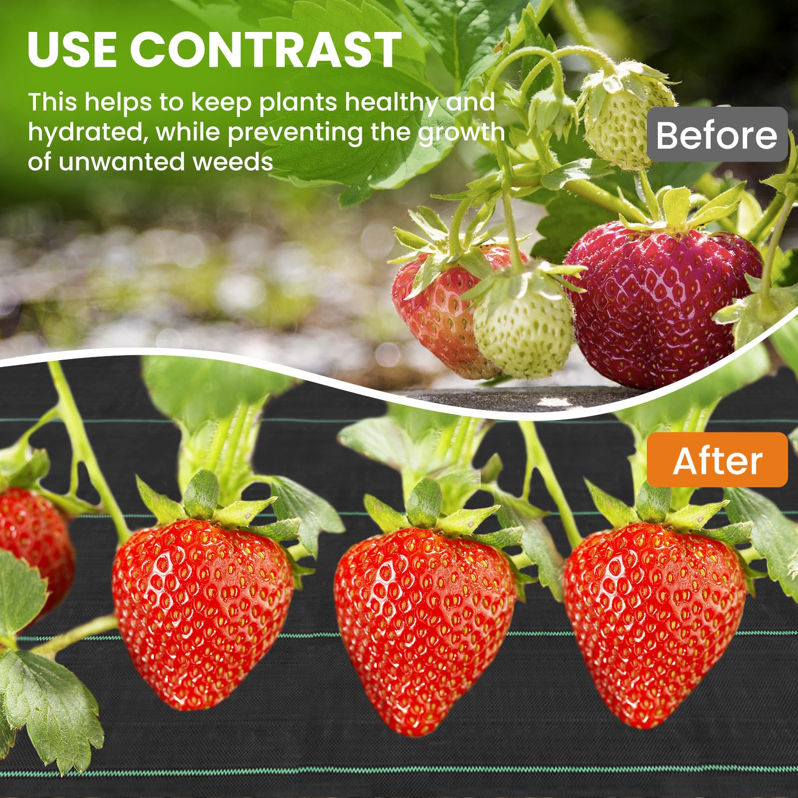 PALATALA breathable landscape fabric lets water and air through for healthy roots