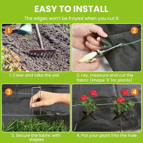 PALATALA vegetable patch garden fabric keeps beds tidy and weed-free