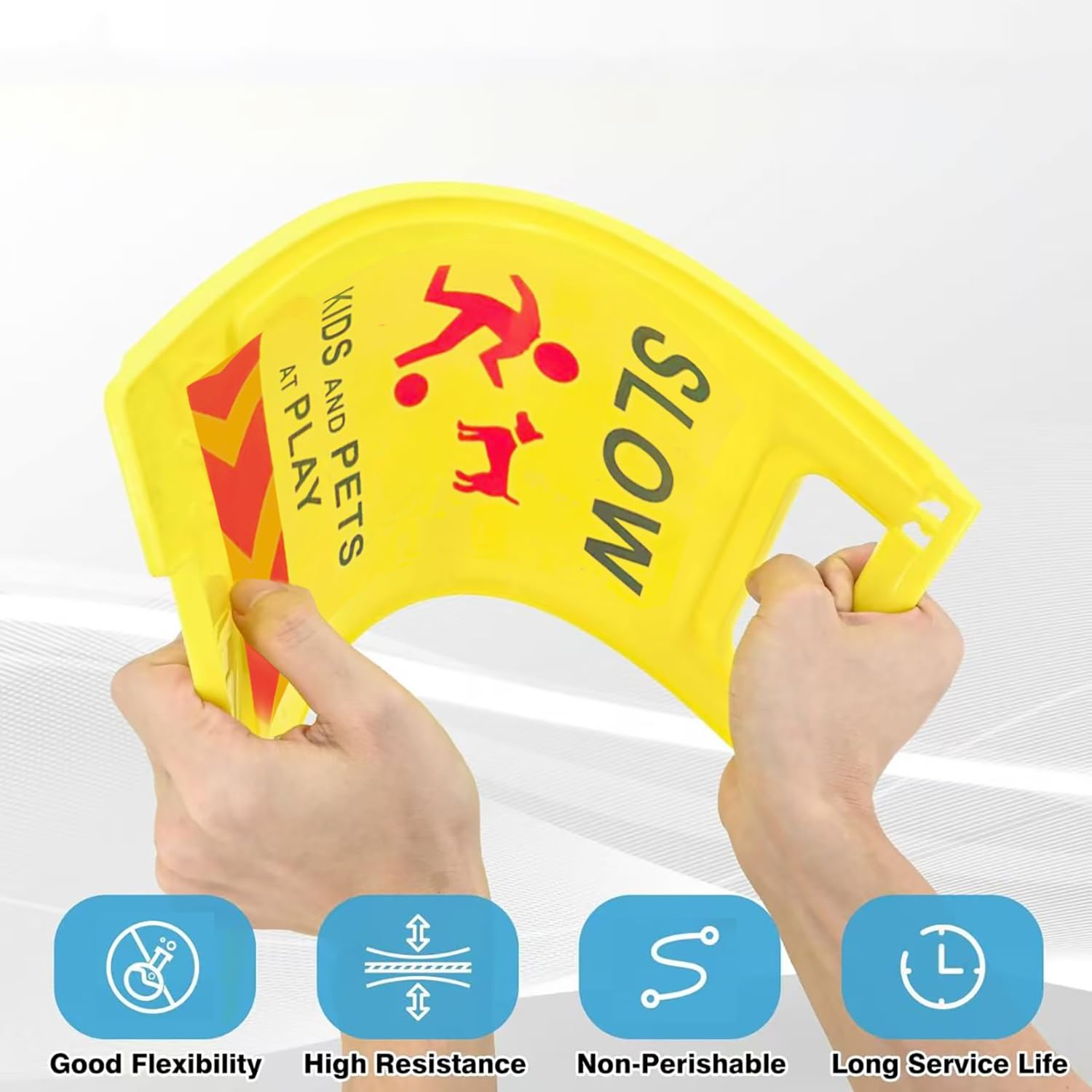 PALMEXX package includes one portable Slow Down Kids At Play sign