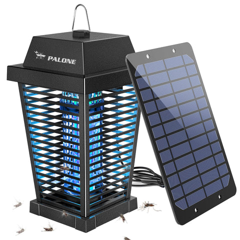 PALONE Solar Bug Zapper front view for outdoor pest control and garden evenings.