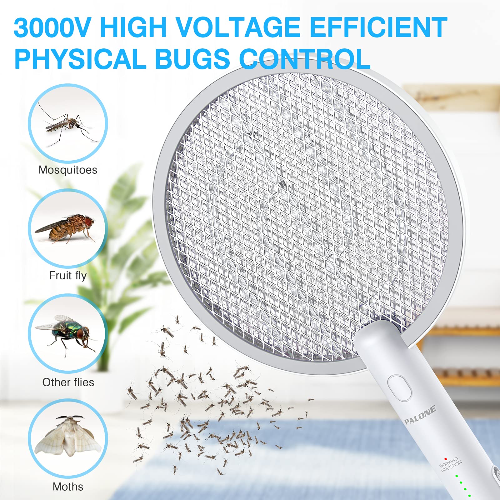 PALONE three-layer safety mesh protects users while zapping insects