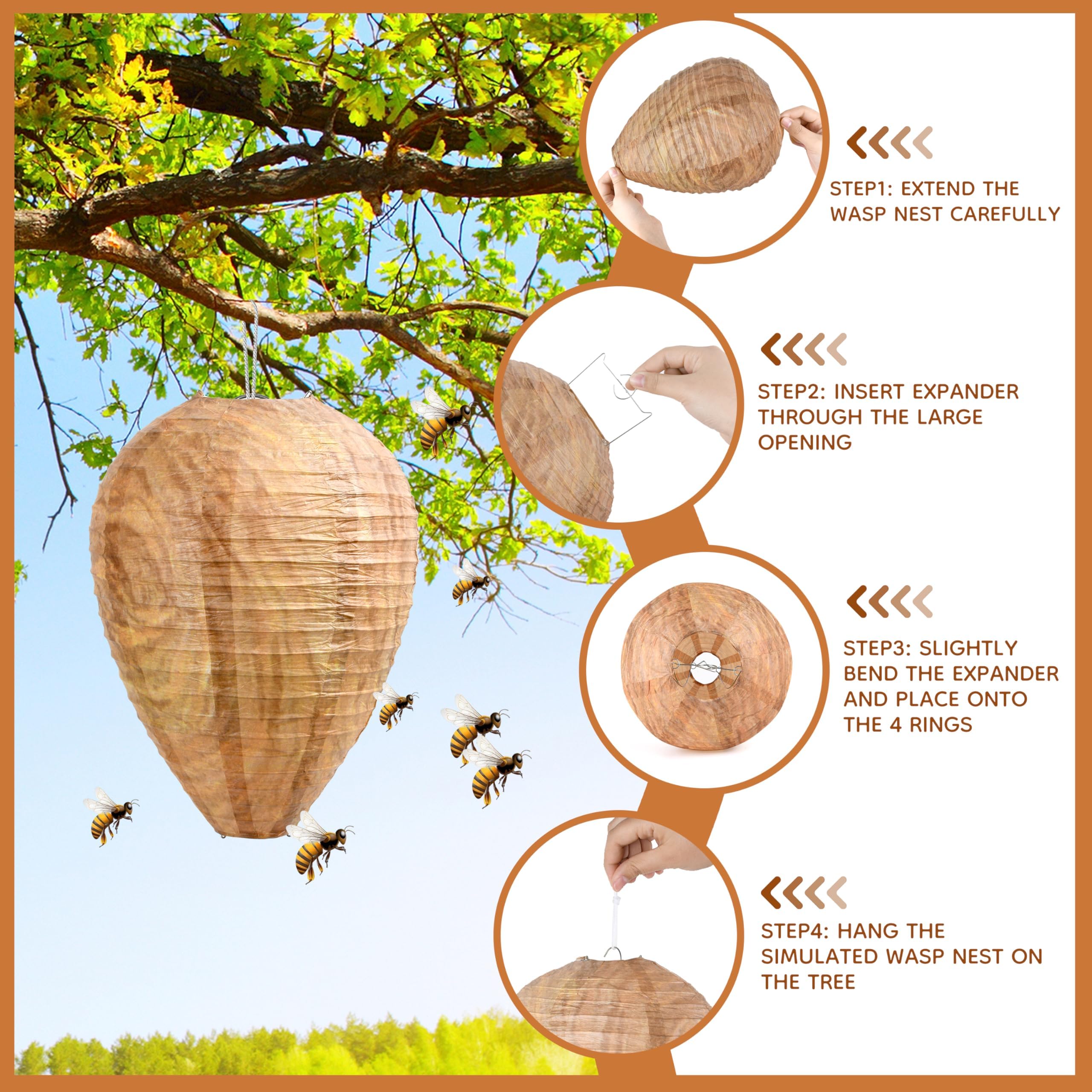 Palonu realistic wasp nest simulation creates natural outdoor ambiance.