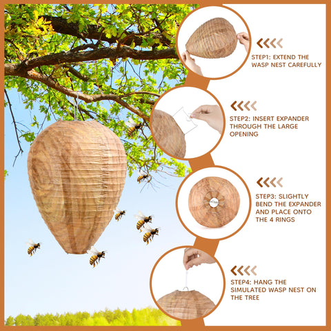 Palonu realistic wasp nest simulation creates natural outdoor ambiance.