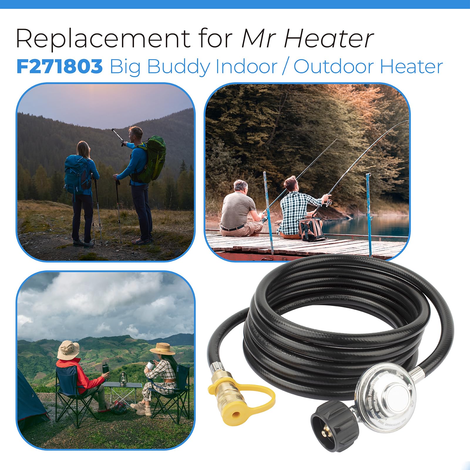 Leakage-free operation with 100% solid brass connector and quality rubber hose.