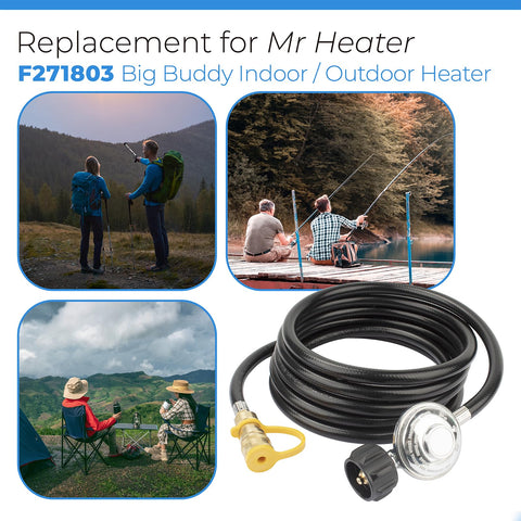 Leakage-free operation with 100% solid brass connector and quality rubber hose.