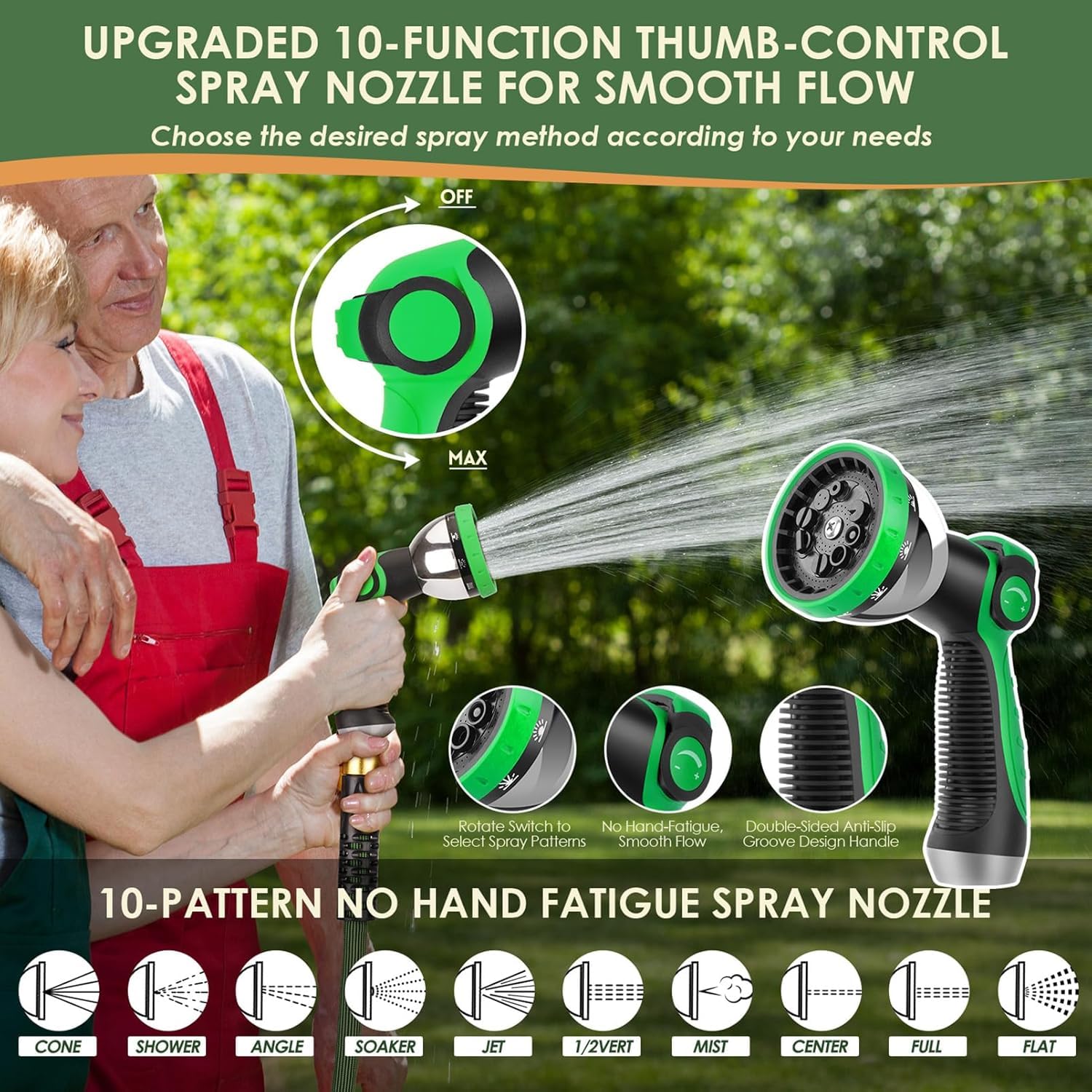 PALRORY 75ft hose shut-off valve close-up for leak prevention