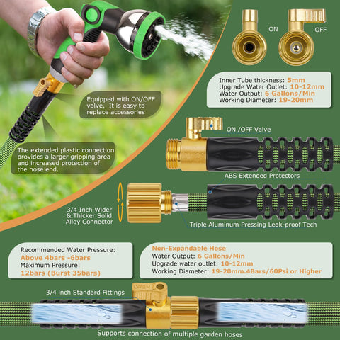 PALRORY shut-off valve on hose enables quick accessory changes