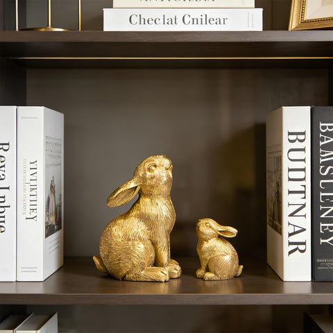 PaLuQiYa antique-finish bunny figurine brings classic charm to shelves.
