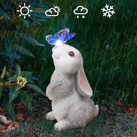 PaLuQiYa rabbit figure solar LED lights light paths after sunset