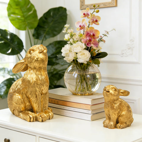 PaLuQiYa spring bunny decor pair elevates shelves and mantels with seasonal charm.