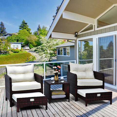 Pamapic outdoor coffee table beige, central focal point for drinks