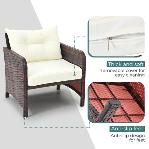 Pamapic PE wicker chair beige close-up, weather-resistant weaving