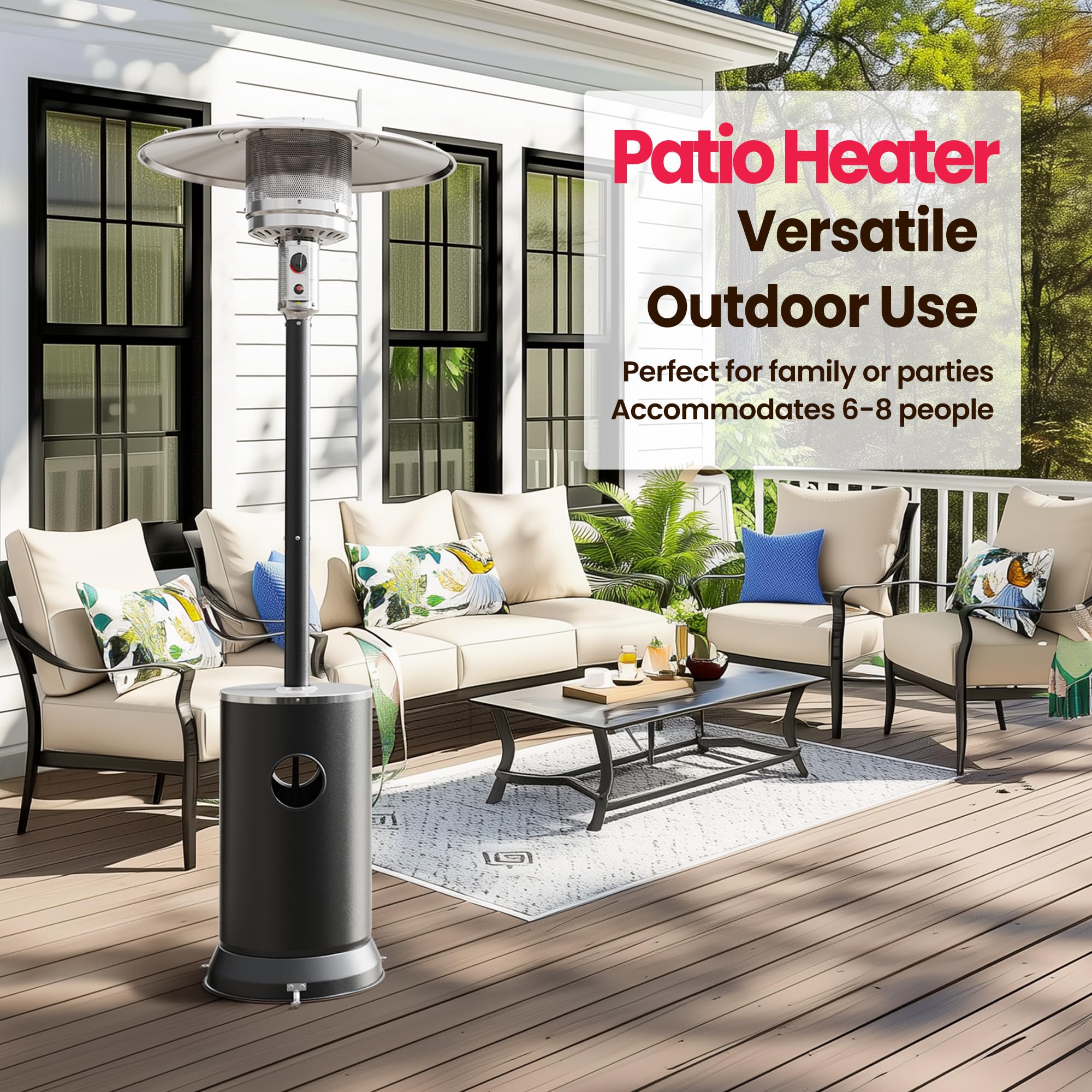 Pamapic propane-tank-access-side enables quick tank replacement during gatherings.