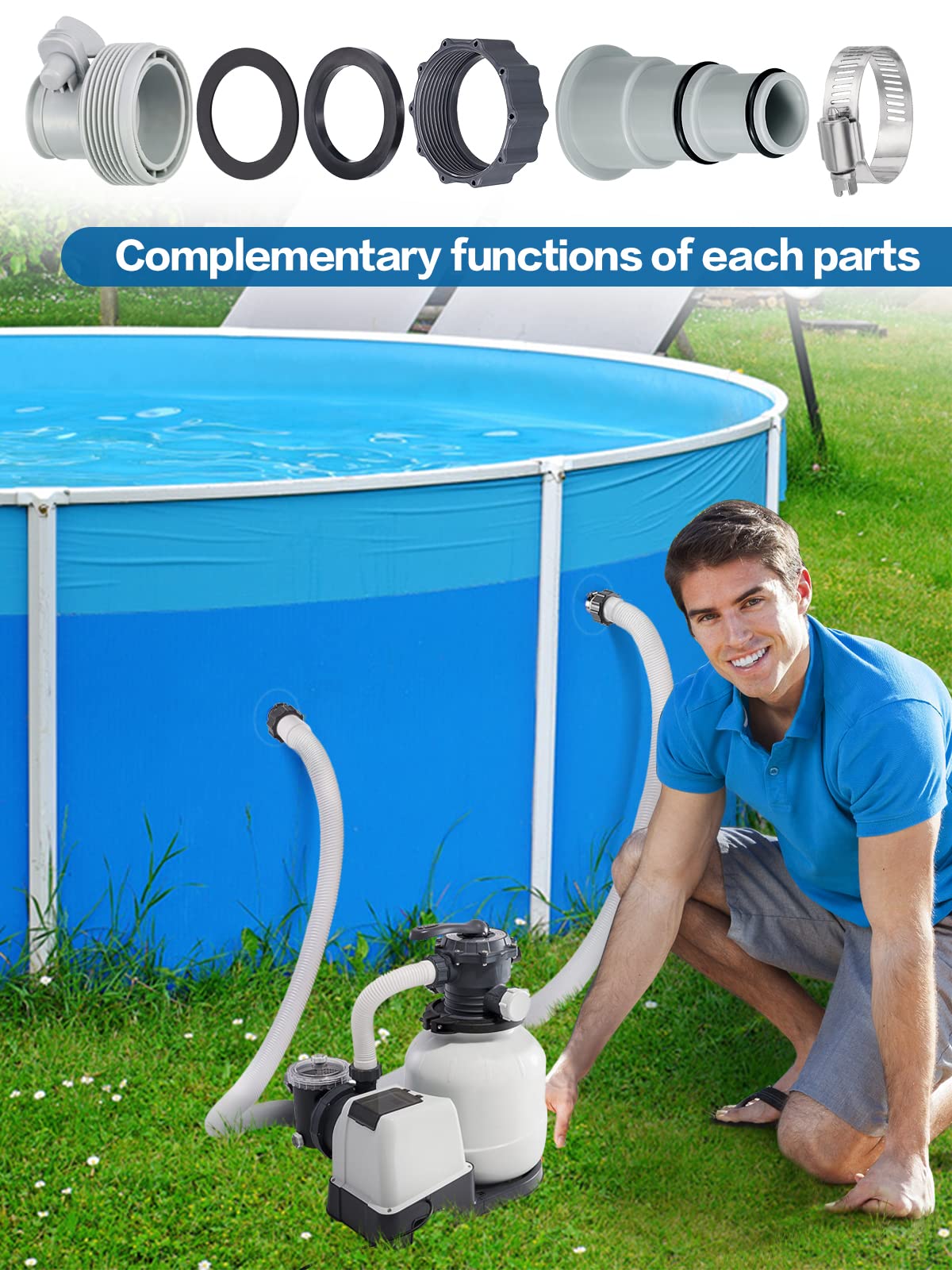 PAMASE B-type hose adapter enables versatile hose connections for flexible setups.