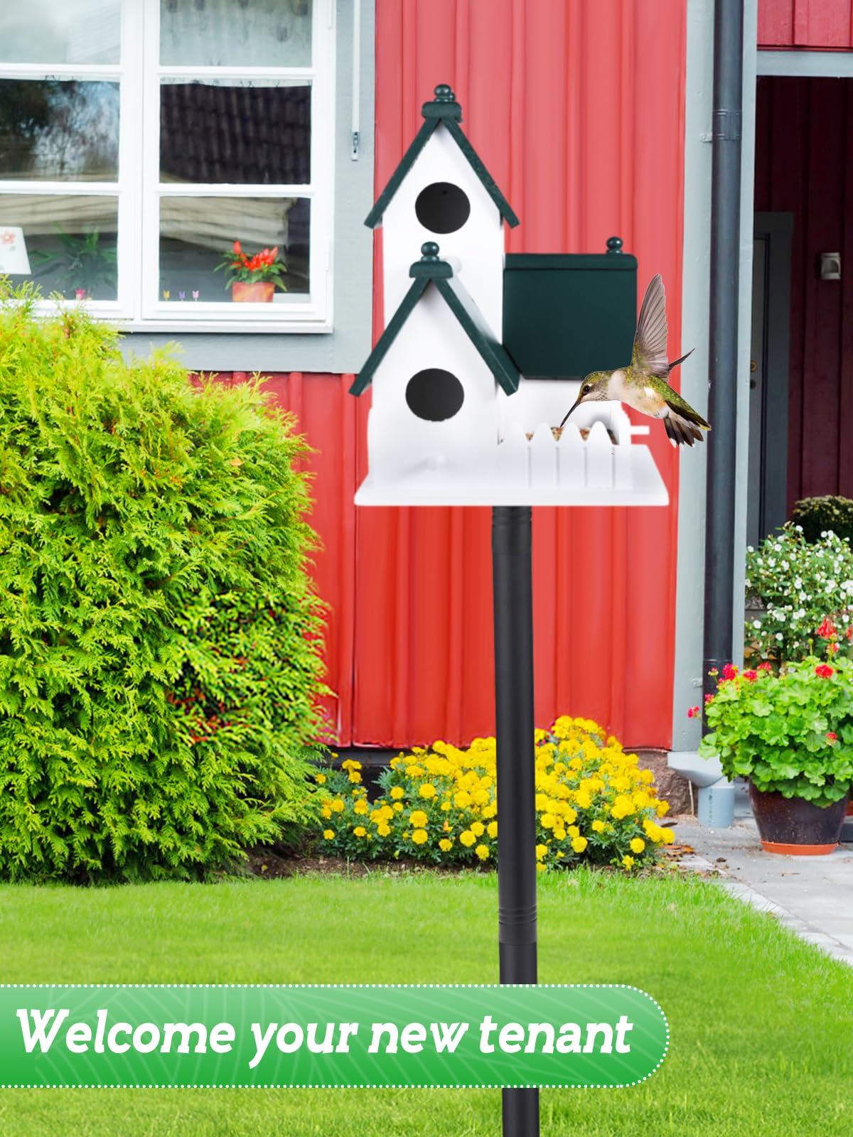PAMASE black rust-resistant coating protects the pole outdoors