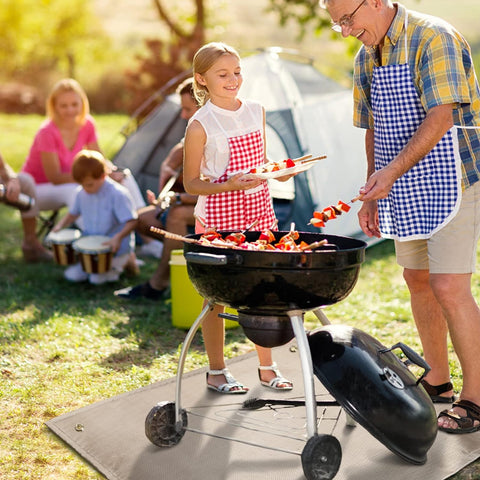 PAMASE fire pit mat lawn-patio-coverage shields grass during evening fires
